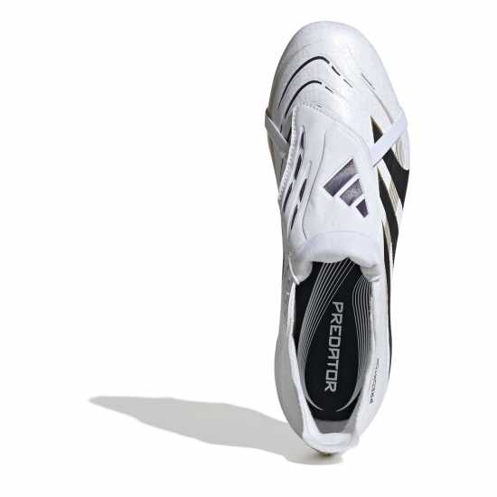 Adidas Predator League Fold-Over Tongue Firm Ground Football Boots Бяло/Черно/Злато Мъжки футболни бутонки