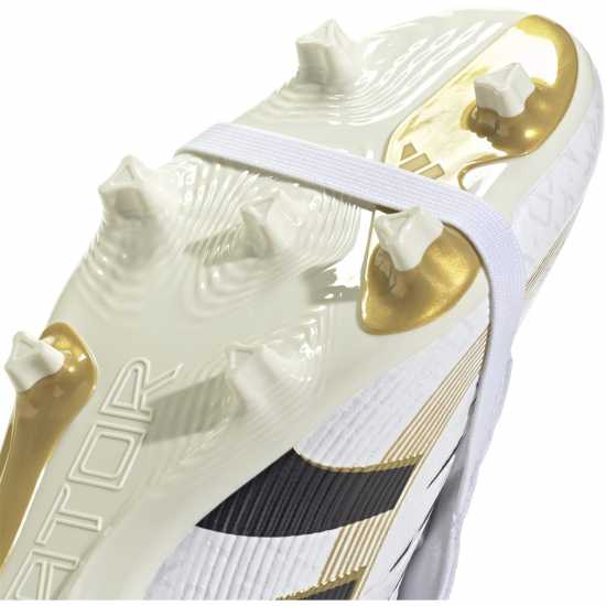 Adidas Predator League Fold-Over Tongue Firm Ground Football Boots Бяло/Черно/Злато Мъжки футболни бутонки