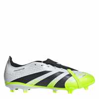 Adidas Predator League Fold-Over Tongue Firm Ground Football Boots White/Blk/Lemon Мъжки футболни бутонки