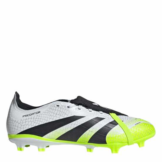 Adidas Predator League Fold-Over Tongue Firm Ground Football Boots White/Blk/Lemon Мъжки футболни бутонки