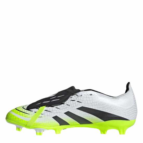 Adidas Predator League Fold-Over Tongue Firm Ground Football Boots White/Blk/Lemon Мъжки футболни бутонки