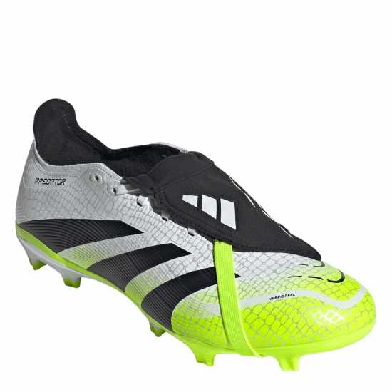 Adidas Predator League Fold-Over Tongue Firm Ground Football Boots White/Blk/Lemon Мъжки футболни бутонки