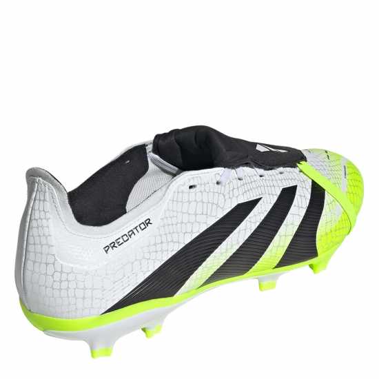 Adidas Predator League Fold-Over Tongue Firm Ground Football Boots White/Blk/Lemon Мъжки футболни бутонки