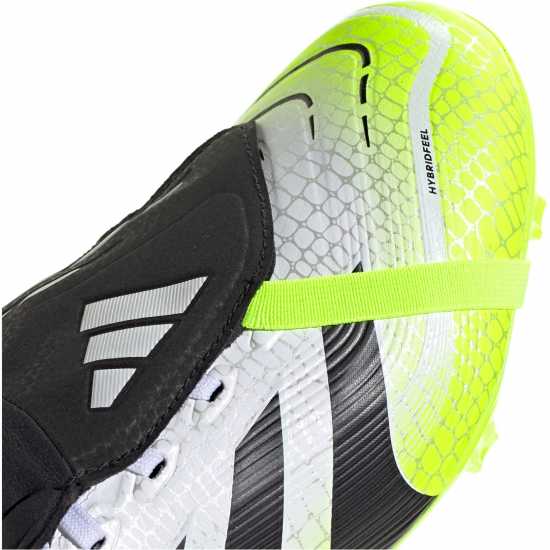 Adidas Predator League Fold-Over Tongue Firm Ground Football Boots White/Blk/Lemon Мъжки футболни бутонки