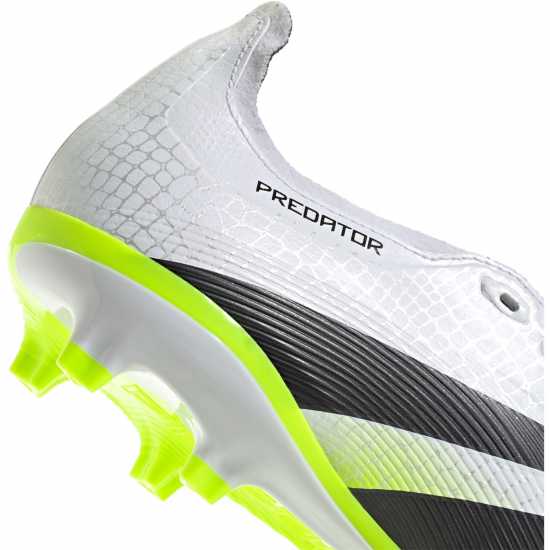 Adidas Predator League Fold-Over Tongue Firm Ground Football Boots White/Blk/Lemon Мъжки футболни бутонки