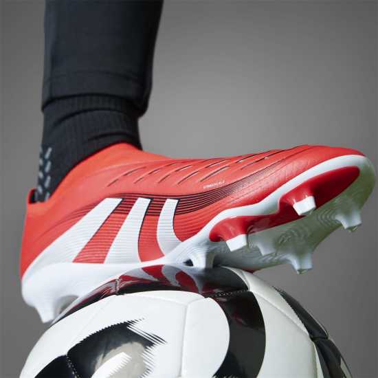 Adidas Predator League Laceless Firm Ground Football Boots Червено/Бяло Мъжки футболни бутонки