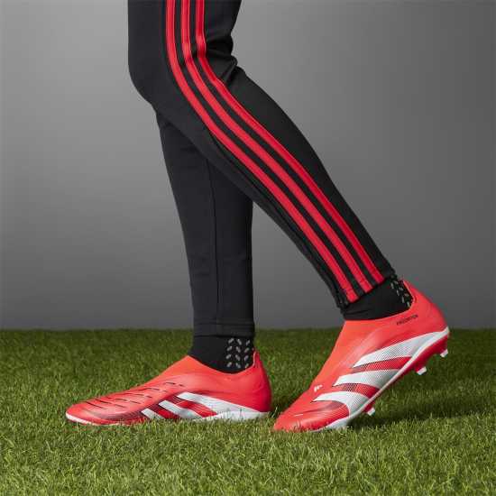 Adidas Predator League Laceless Firm Ground Football Boots Червено/Бяло Мъжки футболни бутонки