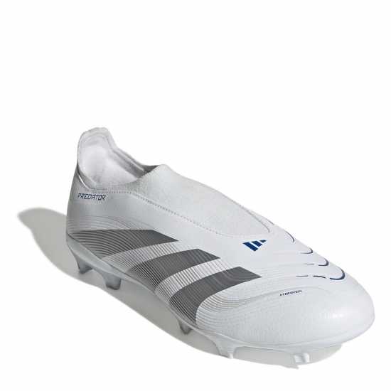 Мъжки футболни бутонки Adidas Predator League Laceless Firm Ground Football Boots Бяло/сребро Adidas Predator League Laceless Firm Ground Football Boots Бяло/сребро Мъжки футболни бутонки