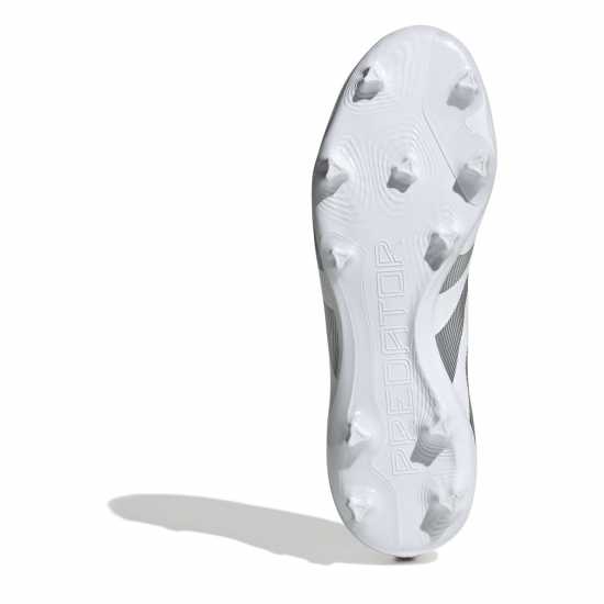 Мъжки футболни бутонки Adidas Predator League Laceless Firm Ground Football Boots Бяло/сребро Adidas Predator League Laceless Firm Ground Football Boots Бяло/сребро Мъжки футболни бутонки