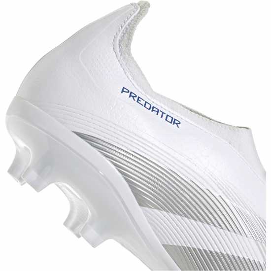 Мъжки футболни бутонки Adidas Predator League Laceless Firm Ground Football Boots Бяло/сребро Adidas Predator League Laceless Firm Ground Football Boots Бяло/сребро Мъжки футболни бутонки