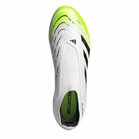 Adidas Predator League Laceless Firm Ground Football Boots White/Blk/Lemon Мъжки футболни бутонки