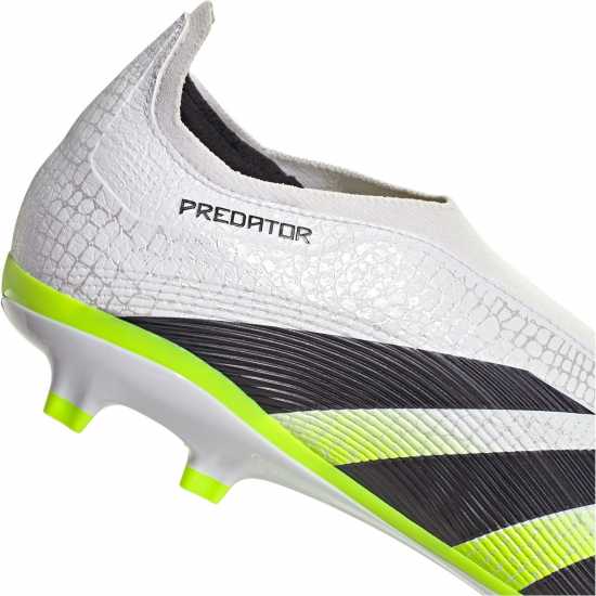Adidas Predator League Laceless Firm Ground Football Boots White/Blk/Lemon Мъжки футболни бутонки