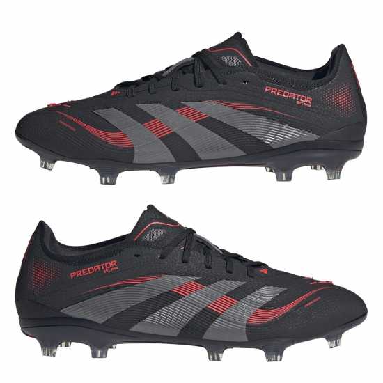Adidas Predator Pro Firm Ground Football Boots Черно/Сиво Мъжки футболни бутонки