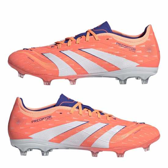 Adidas Predator Pro Firm Ground Football Boots Оранжево/Бяло 