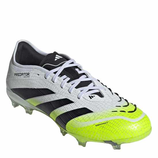 Adidas Predator Pro Firm Ground Football Boots White/Blk/Lemon Мъжки футболни бутонки