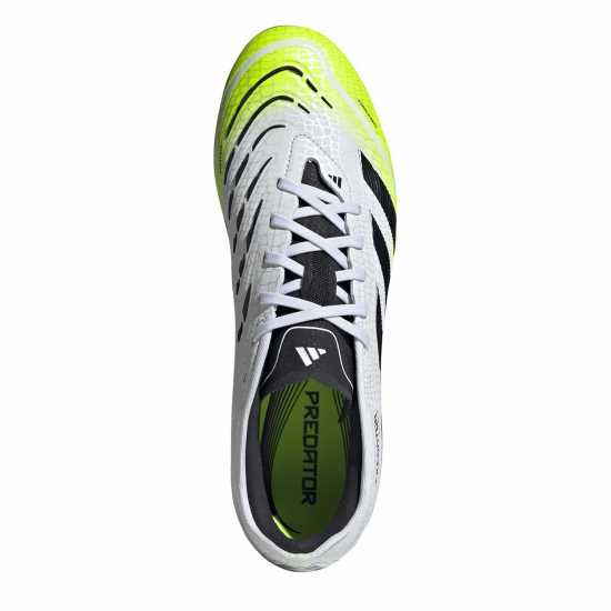 Adidas Predator Pro Firm Ground Football Boots White/Blk/Lemon Мъжки футболни бутонки