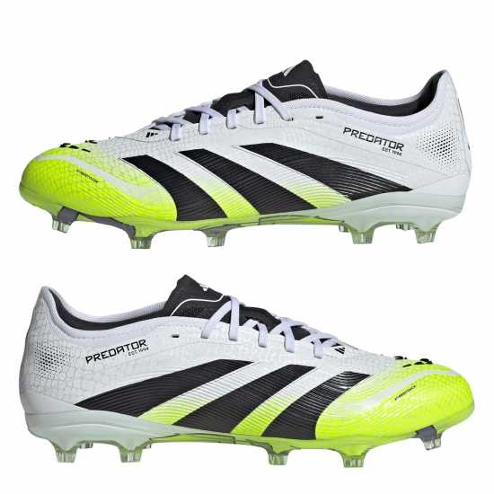 Adidas Predator Pro Firm Ground Football Boots White/Blk/Lemon Мъжки футболни бутонки