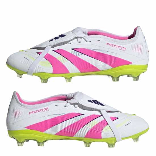 Мъжки футболни бутонки Adidas Predator Pro Fold-Over Tongue Firm Ground Football Boots Бяло/Розово Adidas Predator Pro Fold-Over Tongue Firm Ground Football Boots Бяло/Розово Мъжки футболни бутонки