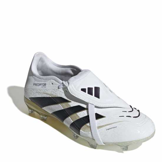 Adidas Predator Pro Fold-Over Tongue Firm Ground Football Boots Бяло/Черно/Злато Мъжки футболни бутонки