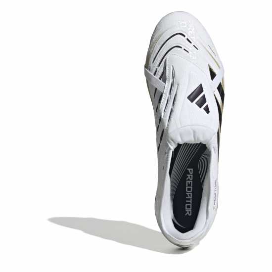 Adidas Predator Pro Fold-Over Tongue Firm Ground Football Boots Бяло/Черно/Злато Мъжки футболни бутонки