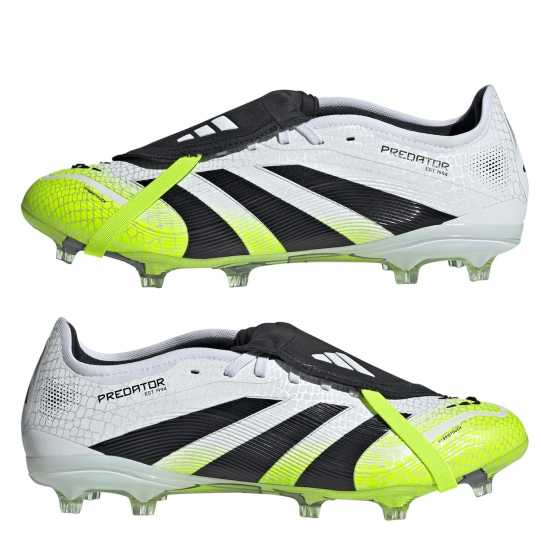 Мъжки футболни бутонки Adidas Predator Pro Fold-Over Tongue Firm Ground Football Boots White/Blk/Lemon Adidas Predator Pro Fold-Over Tongue Firm Ground Football Boots White/Blk/Lemon Мъжки футболни бутонки