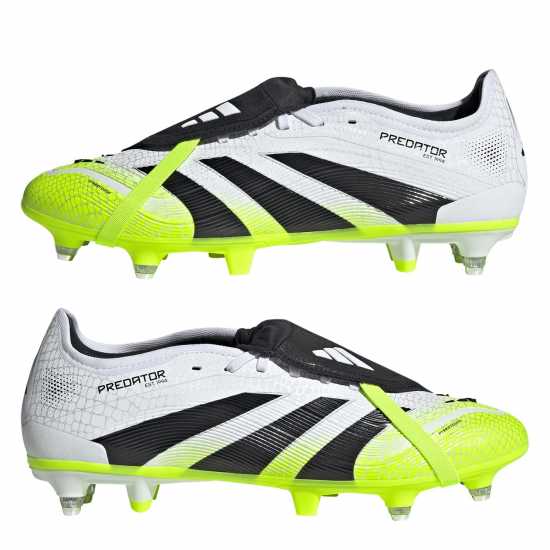 Мъжки футболни бутонки Adidas Predator Pro Fold-Over Tongue Soft Ground Football Boots White/Blk/Lemon Adidas Predator Pro Fold-Over Tongue Soft Ground Football Boots White/Blk/Lemon Мъжки футболни бутонки