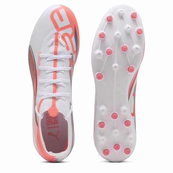 Puma Men's Ultra 5 Match Mg Firm Ground Football Boots Puma White-Pu 