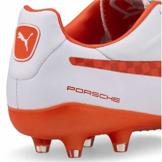 Puma King Platinum Fg Football Boots White/Red Мъжки футболни бутонки