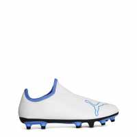Puma Finesse Firm Ground Football Boots Adults White/Blue Мъжки футболни бутонки