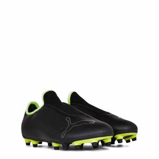 Puma Finesse Firm Ground Football Boots Black/FluYellow Мъжки футболни бутонки