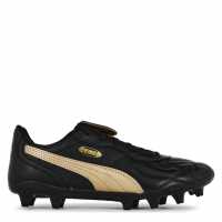 Puma King Cup Fg Football Boots Black/Gold Мъжки футболни бутонки