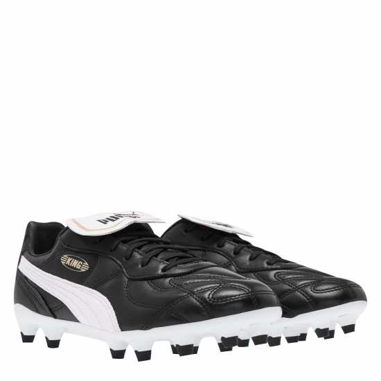 Мъжки футболни бутонки Puma King Cup Fg Football Boots Черно/Бяло Puma King Cup Fg Football Boots Черно/Бяло Мъжки футболни бутонки