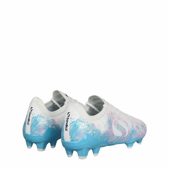 Мъжки футболни бутонки Sondico Blaze Firm Ground Football Boots Бяло/Розово/Синьо Sondico Blaze Firm Ground Football Boots Бяло/Розово/Синьо Мъжки футболни бутонки