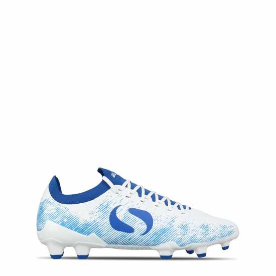 Мъжки футболни бутонки Sondico Blaze Firm Ground Football Boots White/Blue Sondico Blaze Firm Ground Football Boots White/Blue Мъжки футболни бутонки