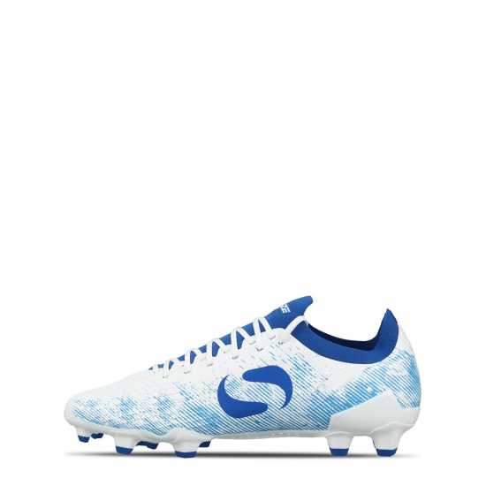 Мъжки футболни бутонки Sondico Blaze Firm Ground Football Boots White/Blue Sondico Blaze Firm Ground Football Boots White/Blue Мъжки футболни бутонки