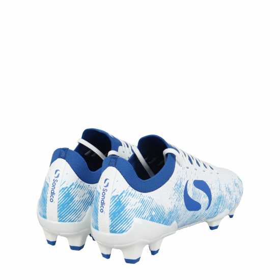 Мъжки футболни бутонки Sondico Blaze Firm Ground Football Boots White/Blue Sondico Blaze Firm Ground Football Boots White/Blue Мъжки футболни бутонки