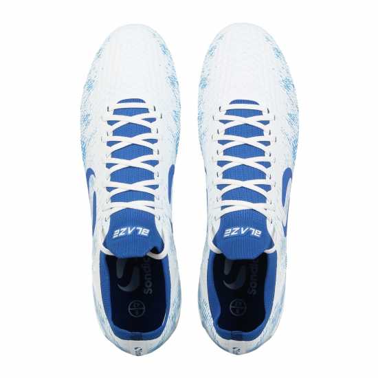 Мъжки футболни бутонки Sondico Blaze Firm Ground Football Boots White/Blue Sondico Blaze Firm Ground Football Boots White/Blue Мъжки футболни бутонки