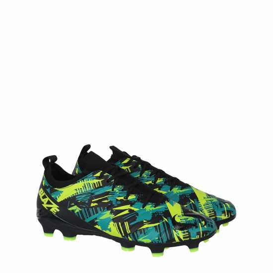 Sondico Blaze Firm Ground Football Boots Black/Green Мъжки футболни бутонки