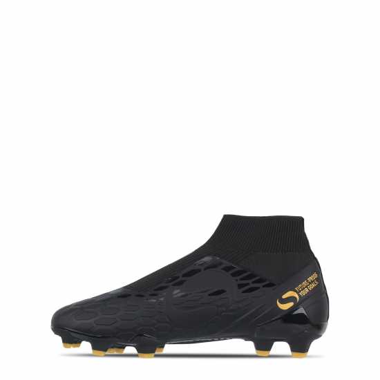 Sondico Blizzard Firm Ground Football Boots Black/Gold Мъжки футболни бутонки