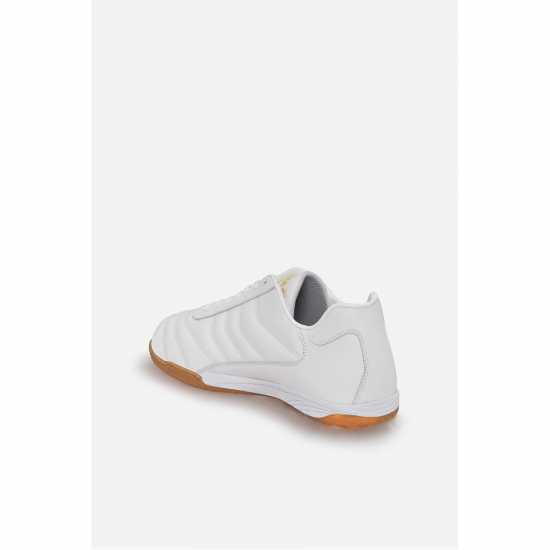 Pantofola D Oro Derby Leather Indoor Court Football Trainers White Мъжки футболни бутонки