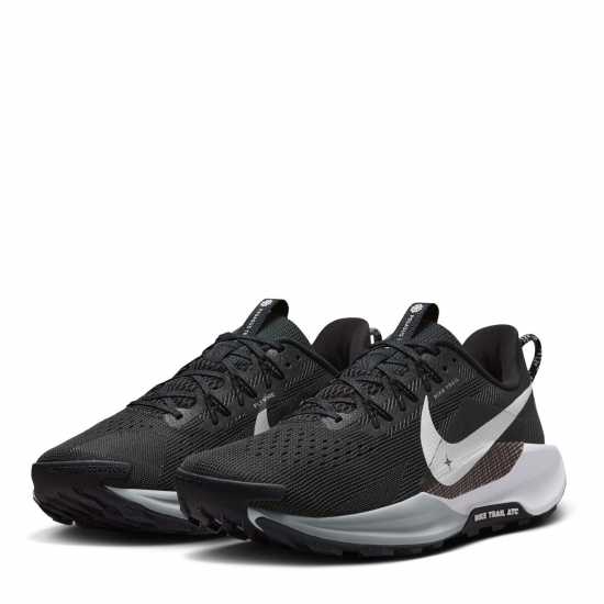 Nike Мъжки Обувки За Бягане Reactx Pegasus Trail 5 Running Shoes Mens Черно/Сиво Мъжки туристически обувки