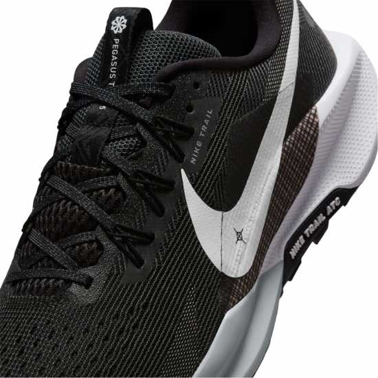 Nike Мъжки Обувки За Бягане Reactx Pegasus Trail 5 Running Shoes Mens Черно/Сиво Мъжки туристически обувки