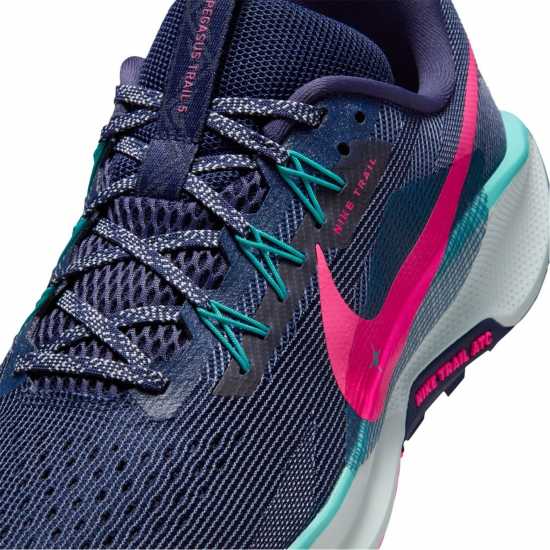 Nike Мъжки Маратонки За Бягане Reactx Pegasus Trail 5 Mens Running Shoes Navy/Pink 