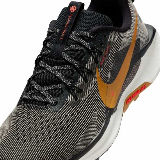Nike Мъжки Обувки За Бягане Reactx Pegasus Trail 5 Running Shoes Mens Blk/Dsrt Ochr Мъжки туристически обувки