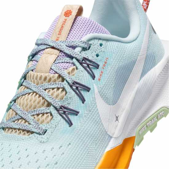Nike Reactx Pegasus Trail 5 Running Shoes Womens Глациер Син Дамски туристически сандали