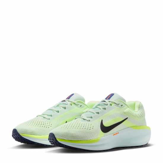 Nike Winflo 11 Womens Road Running Shoes Green/Blk/Volt 