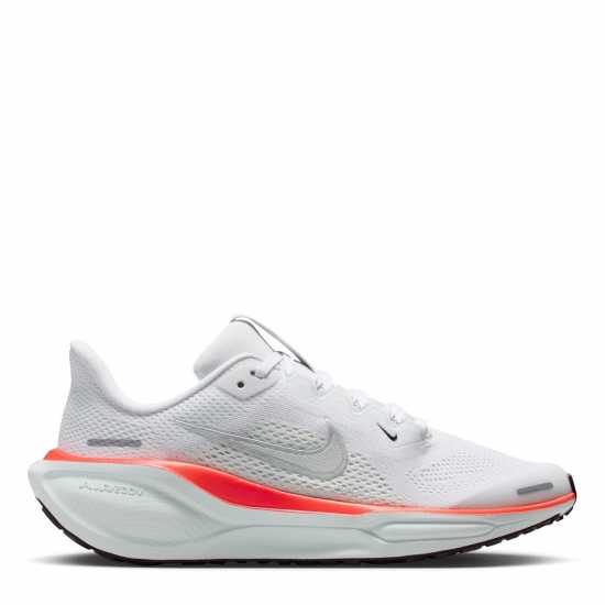 Nike Юношески Обувки Air Zoom Pegasus 41 Road Running Shoes Juniors Wht/Mtlc Silv Детски маратонки