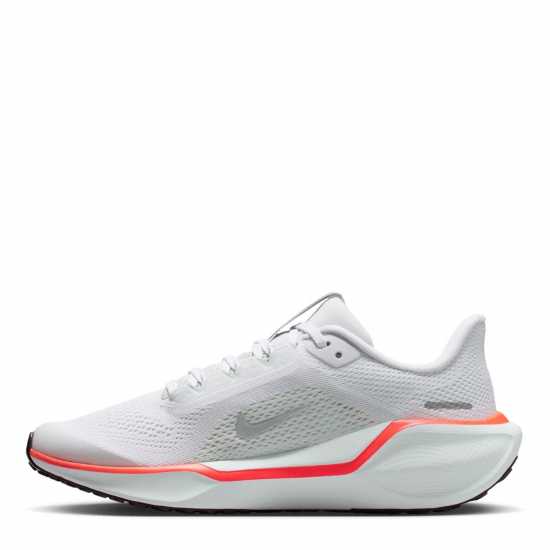 Nike Юношески Обувки Air Zoom Pegasus 41 Road Running Shoes Juniors Wht/Mtlc Silv Детски маратонки