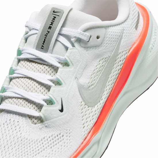 Nike Юношески Обувки Air Zoom Pegasus 41 Road Running Shoes Juniors Wht/Mtlc Silv Детски маратонки