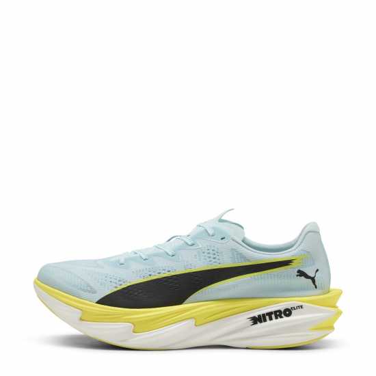 Puma Mens Deviate Elite 4 Road Running Shoes Blue/Lemon Puma Mens Deviate Elite 4 Road Running Shoes Blue/Lemon